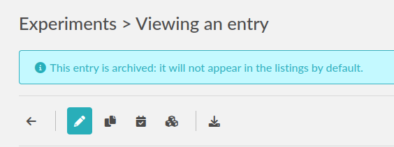experiment is archived