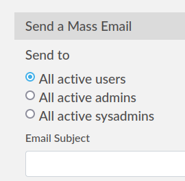 sysadmin mass email
