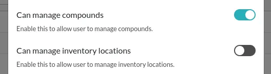 compounds and inventory permissions