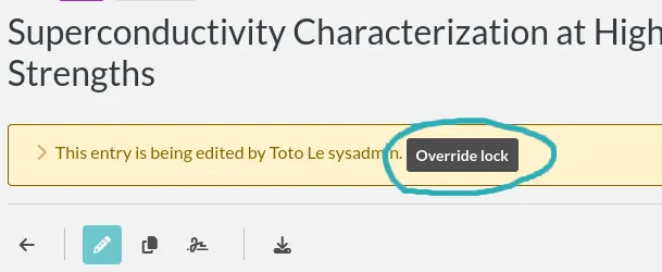 override exclusive edit mode button